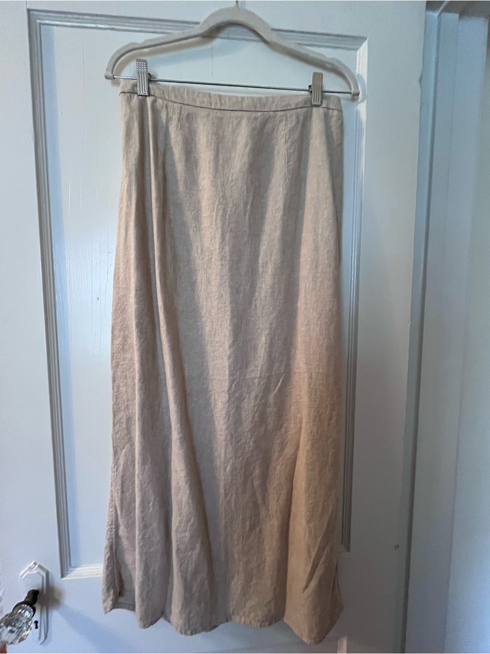Old Navy Linen Blend Natural Beige Column Maxi Skirt